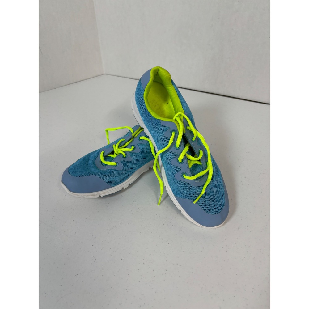 FootJoy Women Leisure Golf Shoes Blue Neon Yellow Spikeless 95702 Size 9 M